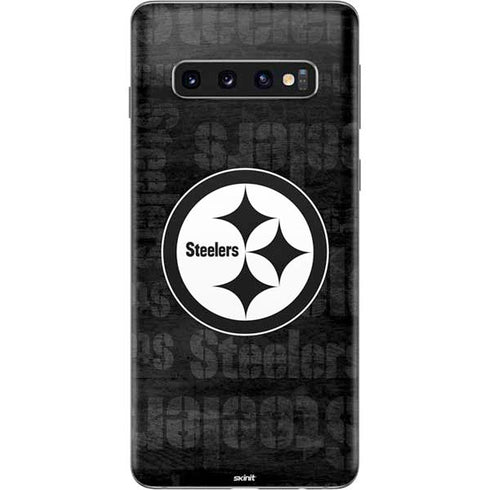NFL Pittsburgh Steelers Black & White Galaxy S10 Skin