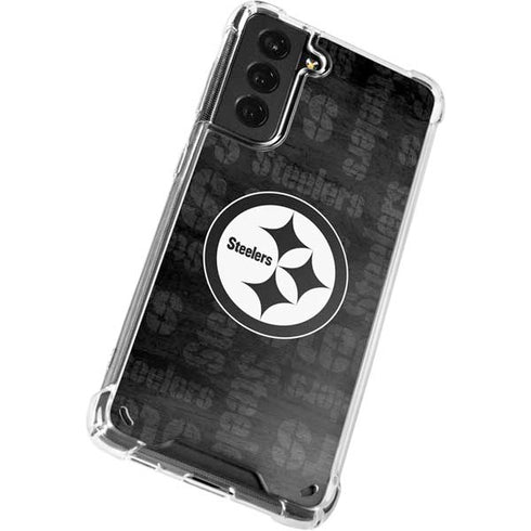 NFL Pittsburgh Steelers Black & White Galaxy S21 5G Clear Case