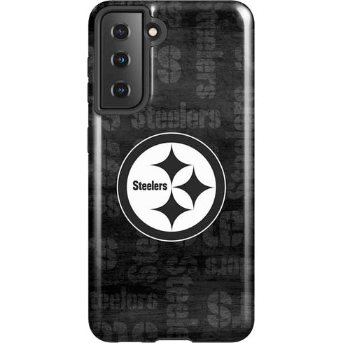 NFL Pittsburgh Steelers Black & White Galaxy S21 5G Pro Case