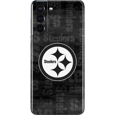 NFL Pittsburgh Steelers Black & White Galaxy S21 5G Skin