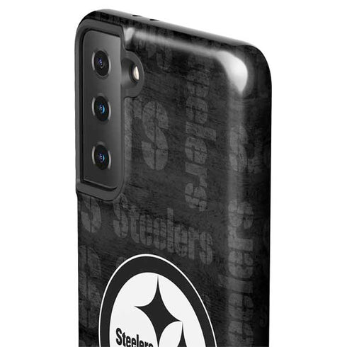 NFL Pittsburgh Steelers Black & White Galaxy S21 FE Pro Case