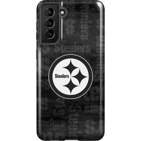 NFL Pittsburgh Steelers Black & White Galaxy S21 Plus 5G Pro Case