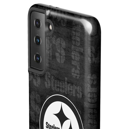 NFL Pittsburgh Steelers Black & White Galaxy S21 Plus 5G Pro Case