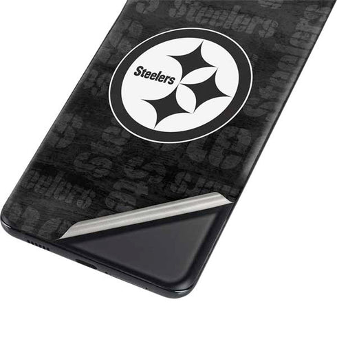NFL Pittsburgh Steelers Black & White Galaxy S21 Plus 5G Skin