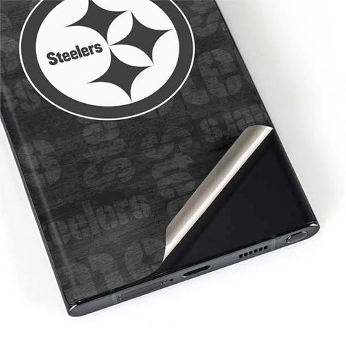NFL Pittsburgh Steelers Black & White Galaxy S22 Ultra Skin