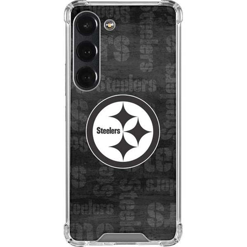 NFL Pittsburgh Steelers Black & White Galaxy S23 Clear Case
