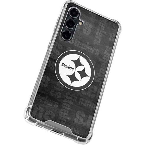 NFL Pittsburgh Steelers Black & White Galaxy S23 FE Clear Case