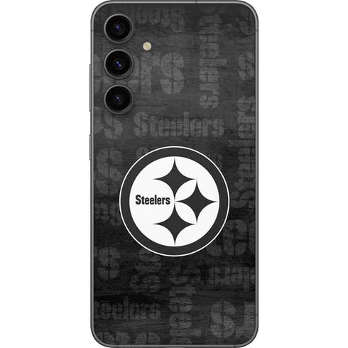 NFL Pittsburgh Steelers Black & White Galaxy S23 FE Skin