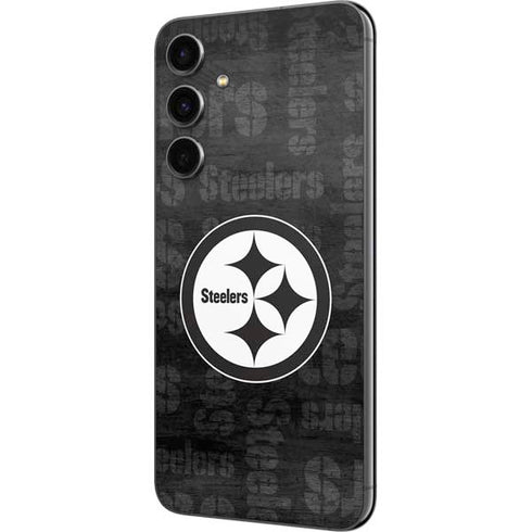 NFL Pittsburgh Steelers Black & White Galaxy S23 FE Skin