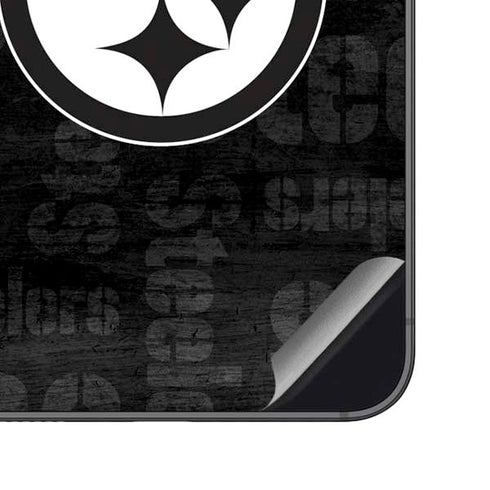 NFL Pittsburgh Steelers Black & White Galaxy S23 FE Skin