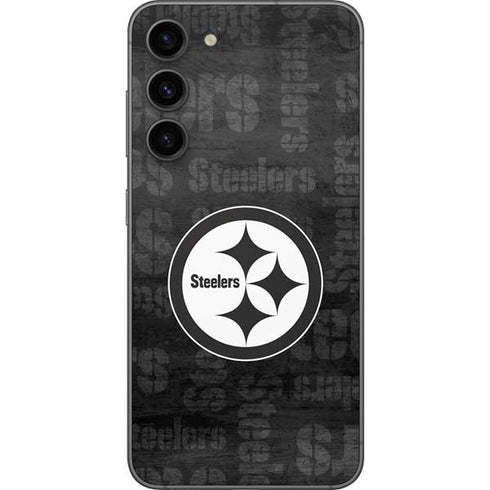 NFL Pittsburgh Steelers Black & White Galaxy S23 Plus Skin