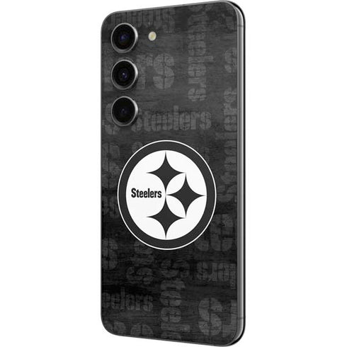 NFL Pittsburgh Steelers Black & White Galaxy S23 Skin