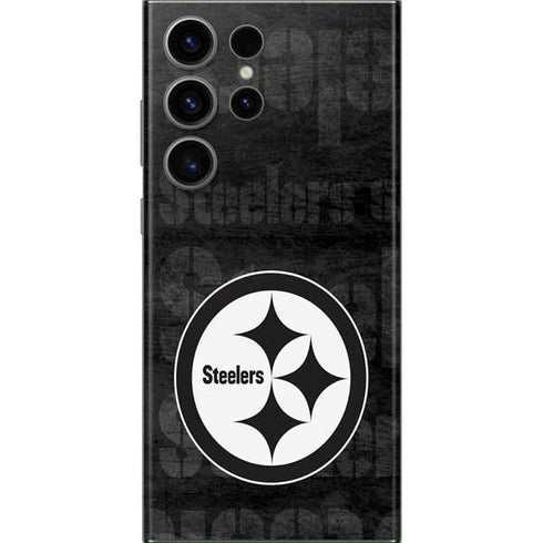 NFL Pittsburgh Steelers Black & White Galaxy S23 Ultra Skin