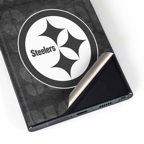 NFL Pittsburgh Steelers Black & White Galaxy S23 Ultra Skin