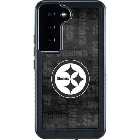 NFL Pittsburgh Steelers Black & White Galaxy S23 Waterproof Case