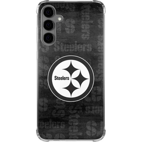 NFL Pittsburgh Steelers Black & White Galaxy S24 Plus Clear Case