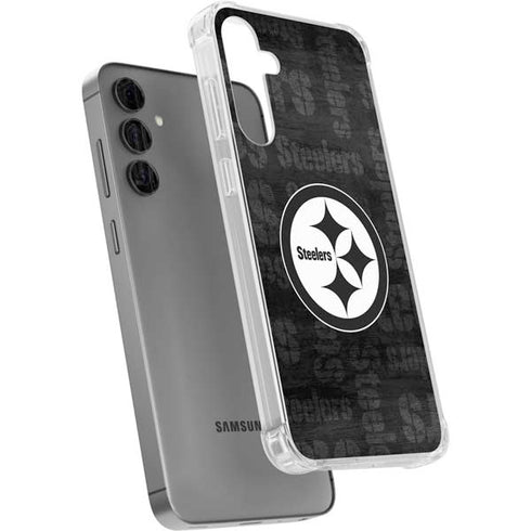 NFL Pittsburgh Steelers Black & White Galaxy S24 Plus Clear Case