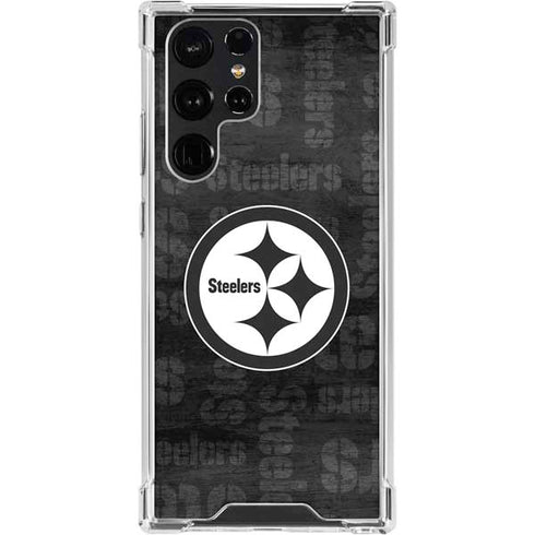 NFL Pittsburgh Steelers Black & White Galaxy S24 Ultra Clear Case
