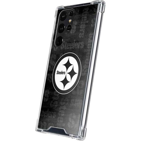 NFL Pittsburgh Steelers Black & White Galaxy S24 Ultra Clear Case