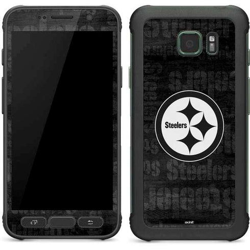 NFL Pittsburgh Steelers Black & White Galaxy S7 Active Skin