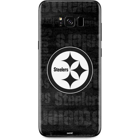 NFL Pittsburgh Steelers Black & White Galaxy S8 Skin