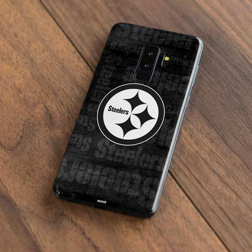 NFL Pittsburgh Steelers Black & White Galaxy S9 Plus Skin