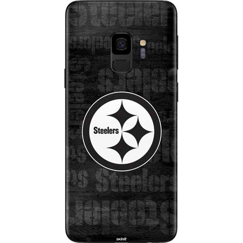 NFL Pittsburgh Steelers Black & White Galaxy S9 Skin