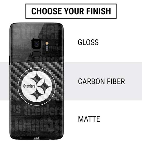 NFL Pittsburgh Steelers Black & White Galaxy S9 Skin