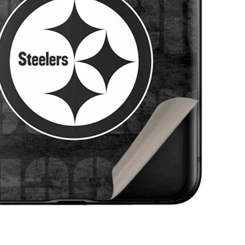 NFL Pittsburgh Steelers Black & White Galaxy Z Flip Skin
