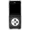NFL Pittsburgh Steelers Black & White Galaxy Z Flip5 5G Clear Case