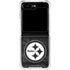 NFL Pittsburgh Steelers Black & White Galaxy Z Flip5 5G Clear Case