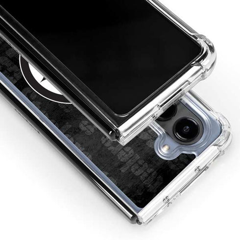 NFL Pittsburgh Steelers Black & White Galaxy Z Fold5 5G Clear Case
