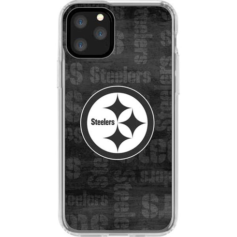 NFL Pittsburgh Steelers Black & White iPhone 11 Pro Clear Case