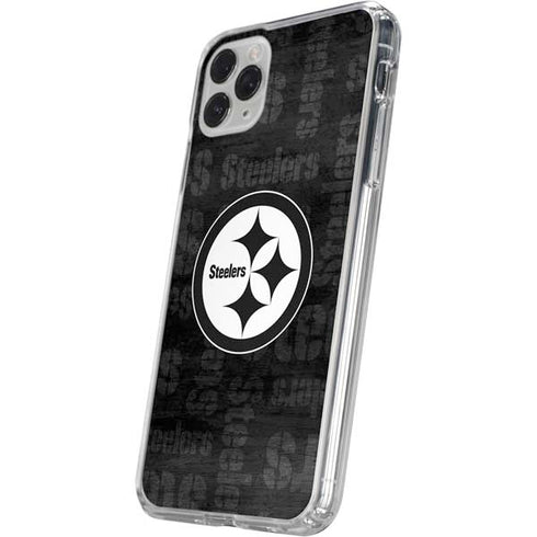 NFL Pittsburgh Steelers Black & White iPhone 11 Pro Clear Case
