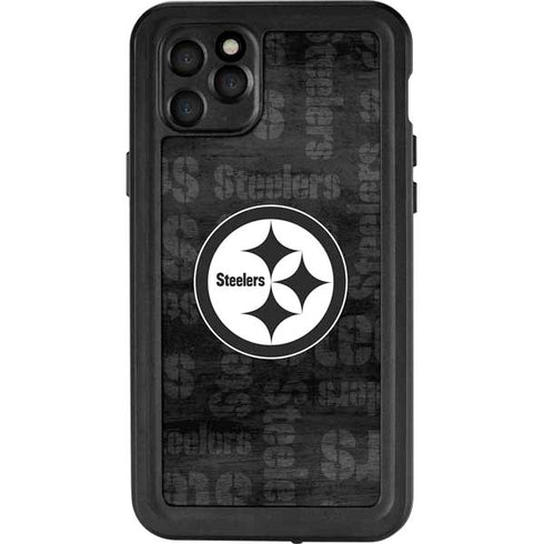 NFL Pittsburgh Steelers Black & White iPhone 11 Pro Max Waterproof Case