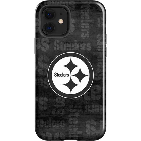 NFL Pittsburgh Steelers Black & White iPhone 12 Impact Case