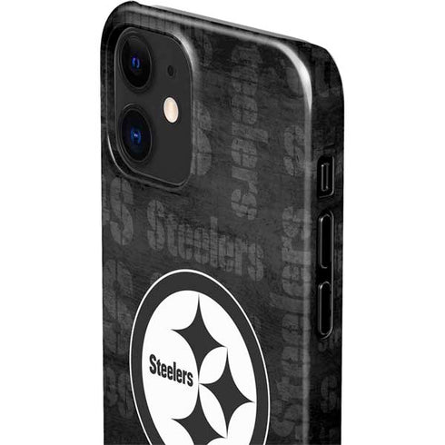NFL Pittsburgh Steelers Black & White iPhone 12 Mini Lite Case