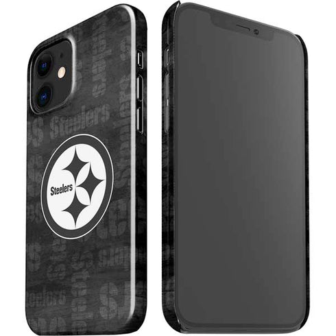 NFL Pittsburgh Steelers Black & White iPhone 12 Mini Lite Case