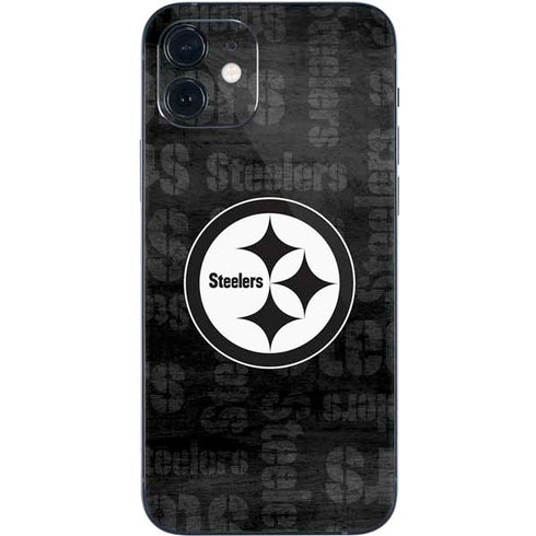 NFL Pittsburgh Steelers Black & White iPhone 12 Mini Skin