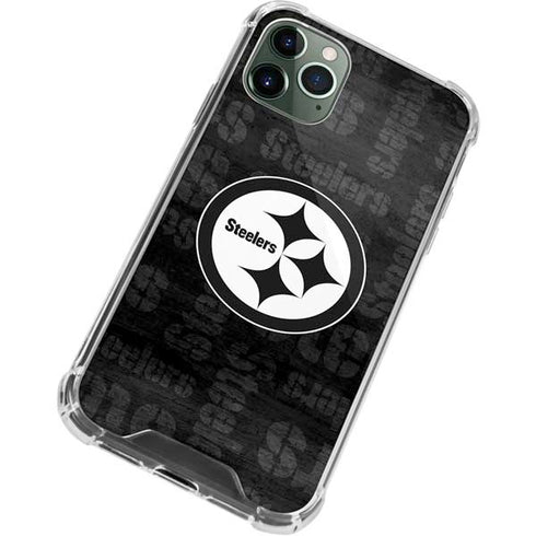 NFL Pittsburgh Steelers Black & White iPhone 12 Pro Clear Case