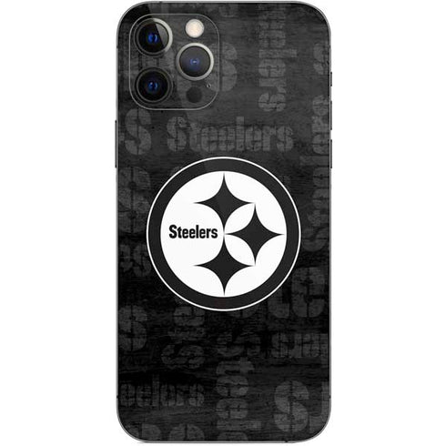 NFL Pittsburgh Steelers Black & White iPhone 12 Pro Skin