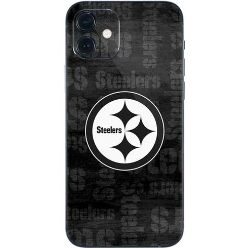 NFL Pittsburgh Steelers Black & White iPhone 12 Skin