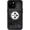 NFL Pittsburgh Steelers Black & White iPhone 13 Mini Waterproof Case
