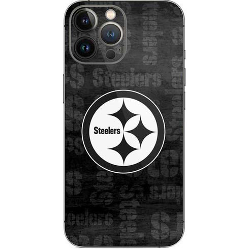 NFL Pittsburgh Steelers Black & White iPhone 13 Pro Max Skin