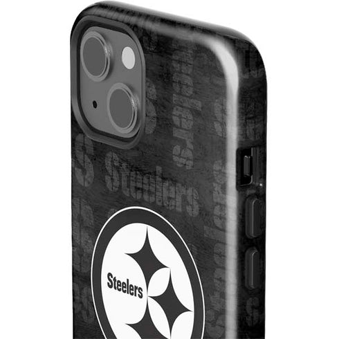 NFL Pittsburgh Steelers Black & White iPhone 15 Plus Impact Case