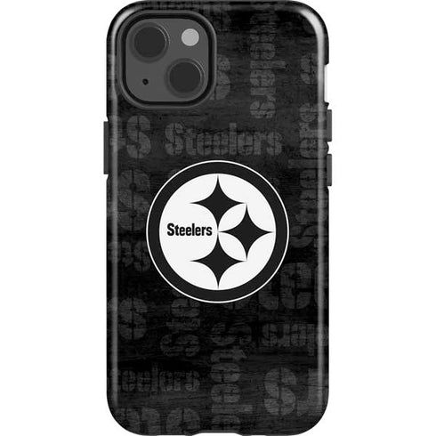 NFL Pittsburgh Steelers Black & White iPhone 15 Impact Case