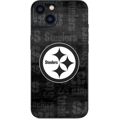 NFL Pittsburgh Steelers Black & White iPhone 14 Plus Skin