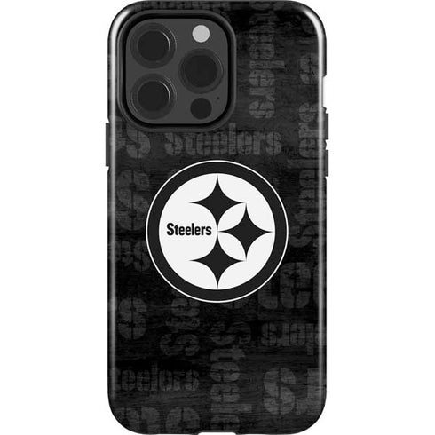 NFL Pittsburgh Steelers Black & White iPhone 15 Pro Impact Case