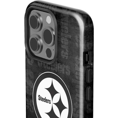NFL Pittsburgh Steelers Black & White iPhone 15 Pro Impact Case