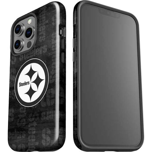 NFL Pittsburgh Steelers Black & White iPhone 15 Pro Impact Case